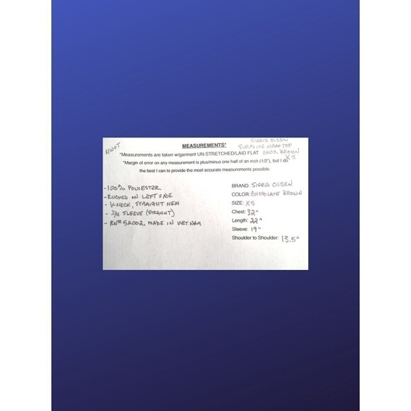 𝅺sigrid OLSEN Surplice Wrap Top, CHOCOLATE BROWN, Women’s Size X-Small, NWOT - Picture 8 of 8